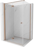 Mexen Mist-F kabina prysznicowa składana lewa 95 x 75 cm, transparent, miedź szczotkowana - 8A6T-095-075-65-00-L