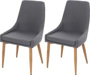 Krzesło do jadalni MCW-B44 II (zestaw 2 sztuk),  tkanina/tekstylia ciemnoszary