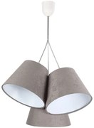 Szaro-biała lampa wisząca dzwonki G9-T12