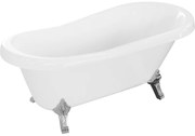 Mexen Retro wanna wolnostojąca 150 x 73 cm, biała, nogi chrom - 53251507300-00
