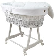 Biały kosz na rolkach A6-Z81