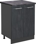 Szafki kuchenne czarny beton 60x60x81.6 r-line