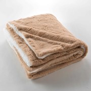 Jasnobrązowy koc z mikropluszu 180x220 cm Foxy – douceur d'intérieur