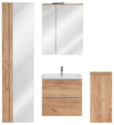 Komplet podwieszanych szafek łazienkowych z umywalką 60 cm E7-F52