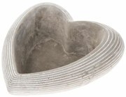 Doniczka betonowa Serce,19 x 8 x 19 cm, szary