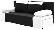 Kanapa sofa 3 os z funkcją spania SONI Czarny/Biały