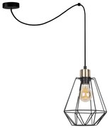 Czarna metalowa lampa wisząca 100x19 cm Primo – Candellux Lighting