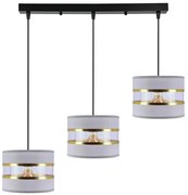 Szara potrójna nowoczesna lampa wisząca - 23X D255 G9-H35