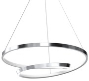 Lampa wisząca LUCERO CHROME 48W LED, srebrna, zawijas wiszący