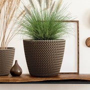 Osłonka ozdobna Splofy Eco Wood 21,8 cm naturo PROSPERPLAST