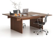 Biurko DOUBLE SOLID, 180x165 cm, orzech