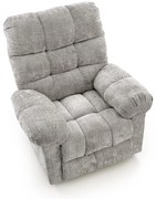 Fotel wypoczynkowy elektrycznie rozkładany popielaty AMORE