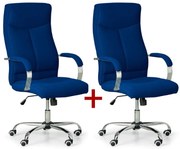 Krzesło biurowe LUGO TEX 1+1 GRATIS, niebieski