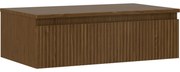 Mexen Rivel szafka łazienkowa podumywalkowa 80 cm z blatem, 1 szuflada, ryflowana , orzech - 91A20-08023-1-BFC86