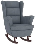 Ciemnoszary fotel wypoczynkowy uszak na płozach T0-L87