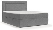 Szare łóżko boxspring ze schowkiem 200x200 cm Imagine – Maison de Rêve