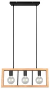 Czarno-naturalna lampa wisząca Agra – Trio
