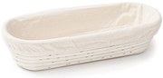 HOME ELEMENTS Owalny koszyk z wkładem z tkaniny,35 x 14 cm x 7,5 cm