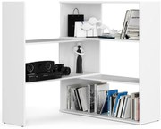 Biały rozsuwany regał z półkami T1-G46