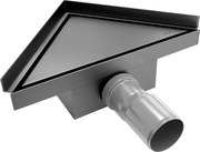 Mexen Flat-T M13 wpust podłogowy trójkątny 20 x 20 cm, gun gray szczotkowany - 1E10320