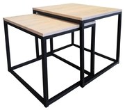 Stolik kawowy 2w1 CUBE dąb sonoma/czarny ATOS