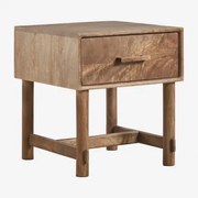 Kwadratowa Szafka Nocna 45x45 Cm Z Drewna Mango Aloma Drewno Mango - Sklum