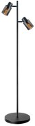 Lampa podłogowa REBECCA 2xE14/8W/230V czarna/przydymiona