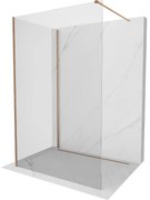 Mexen Kioto ścianka prysznicowa Walk-in 125 x 70 cm, transparent, miedź szczotkowana - 800-125-212-65-00-070