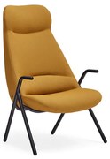 Żółty fotel Teulat Dins, wys. 114 cm