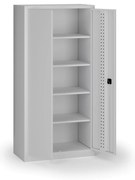Szafa warsztatowa, 4 półki, 1950 × 950 × 500 mm, szare drzwi