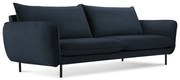 Ciemnoniebieska aksamitna sofa 200 cm Vienna – Cosmopolitan Design