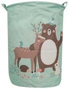 Zielony kosz na zabawki i pranie FOREST