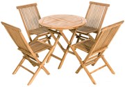 Zestaw ogrodowy teak FOXI BALKON I. 1 + 4 (poduszki GRATIS)