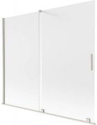 Mexen Velar parawan nawannowy 2-skrzydłowy rozsuwany 180 x 150 cm, szron, nikiel szczotkowany - 896-180-000-31-97