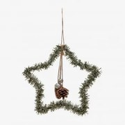 Dekoracyjna Gwiazda Bożonarodzeniowa Hoku Verde Oscuro - Sklum