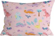 Poszewka na poduszkę z mikrofibry DINO ISLAND 50x70 cm, kolorowy