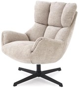 Fotel tapicerowany ORINOKO beżowy obracany HALMAR