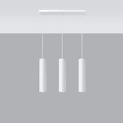 Lampy wiszące nowoczesny Toris, stal - 3 źródło światła 4000K - L.45 x H.90 cm - biały