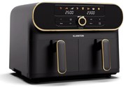 Klarstein AuraAir 1700W 10L Frytkownica beztłuszczowa dwukomorowa Czarny/Złoty
