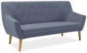 Granatowa 3-osobowa sofa AMBER