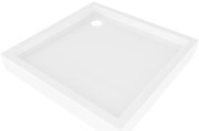 Mexen Flow+ brodzik kwadratowy 80 x 80 cm, biały połysk - 46S108080H