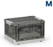 Składany plastikowy pojemnik do regału M 20 l, 415×290×235 mm