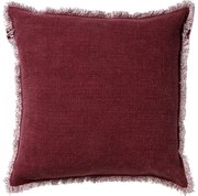 Dekoracyjna poszewka na poduszkę BURTO MERLOT 45x45 cm, bordowa