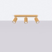 Lampa sufitowa minimalistyczny Gloow, aluminium - 3 źródło światła 4000K - L.45 x H.16.5 cm - złoty