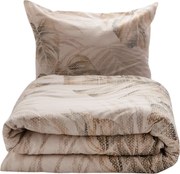 Pościel z mieszanki bawełny i lnu Monstera, 160 x 200 cm, 2 szt. 70 x 80 cm