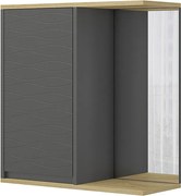 Szafka z lustrem łazienkowym antracyt 60x24x63 livia