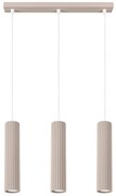 Lampa wisząca KARBON 3L taupe ryflowana SOLLUX  LIGHTING