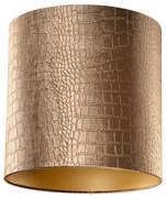 Abażur welurowy w designie krokodyla ze złotym wnętrzem 40/40/40