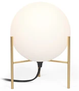 Lampa stołowa w biało-złotym kolorze ze szklanym kloszem (wys. 22 cm) Seina – Kave Home
