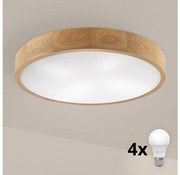 Brilagi - Lampa sufitowa LED CARVALHO 4xE27/60W/230V dąb śr. 57,5 cm
